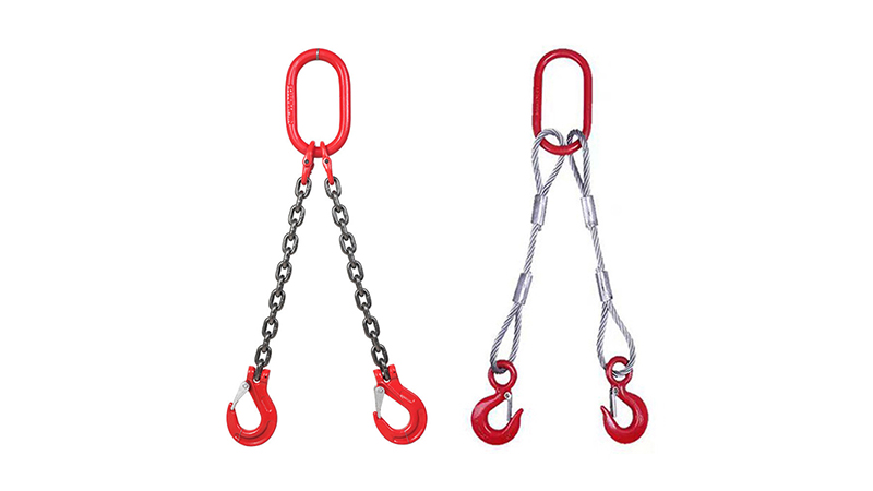 Uma comparação das vantagens das lingas de corrente e das lingas de cabo de aço