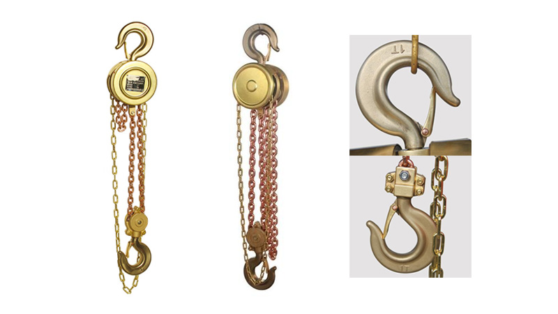 Talha puxada à mão à prova de explosão garante segurança da fábrica de fertilizantes